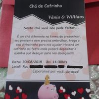 Meu convite do chá de cofrinho