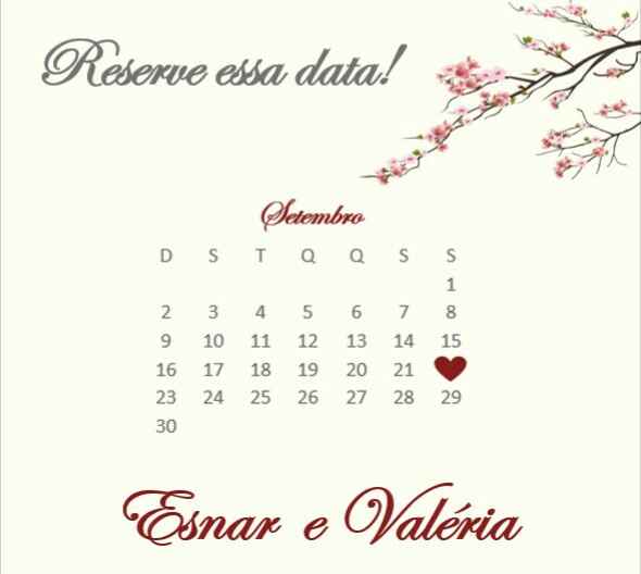 Meu save the date 😍 - 1