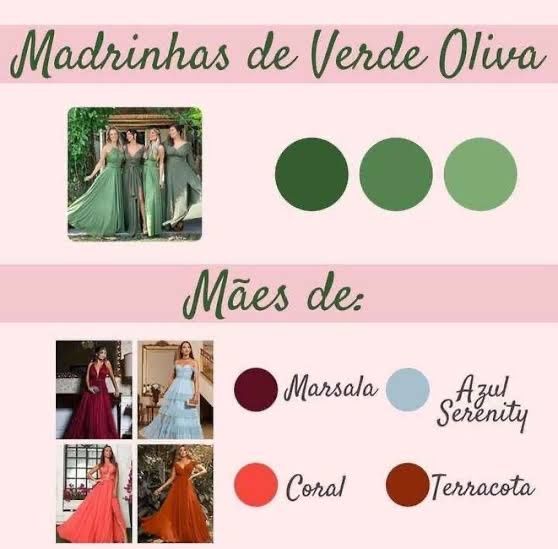 Madrinhas de verde esmeralda,  mães com qual cor ? 1