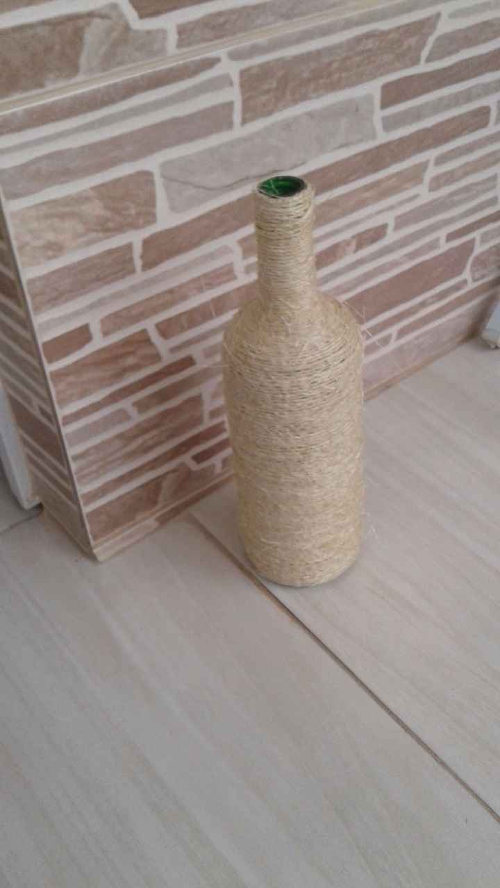 Garrafa de Vidro pronta, enrolada com sisal!