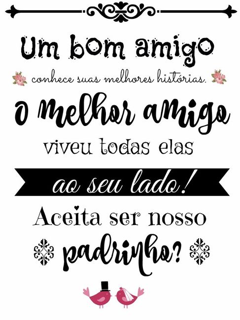 Convite padrinho
