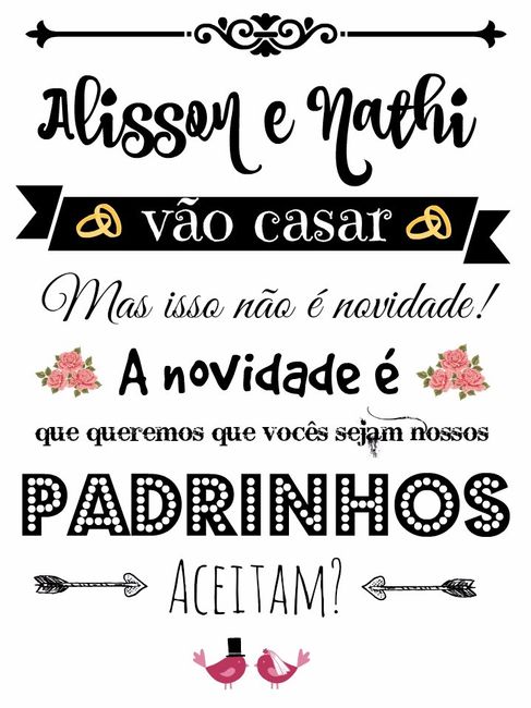 Convite padrinhos