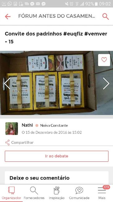 Convite aos padrinhos. - 1