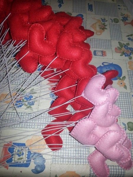 Diy buquê de coração - 3