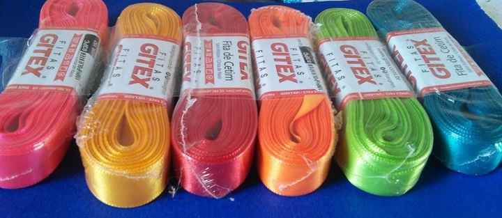 Minhas fitinhas mega coloridas (pink, amarelo, vermelho, laranja, verme e azul)