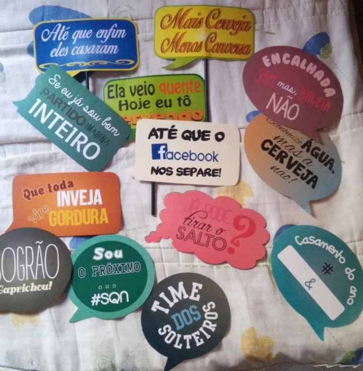 Plaquinhas divertidas pras fotos
