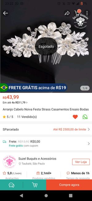 Onde encontrar véu, grinalda, tiara de noiva com preço bom no Brás? 1