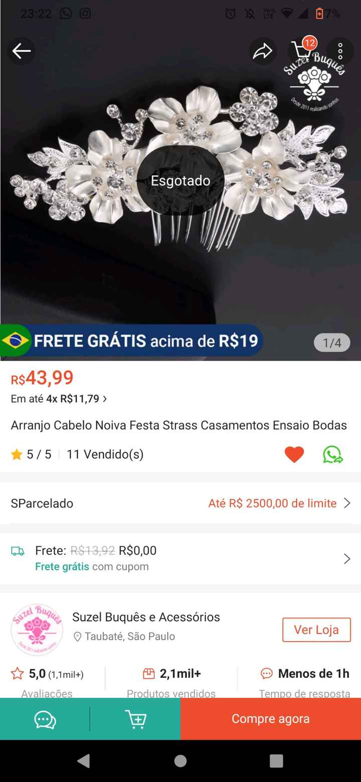 Onde encontrar véu, grinalda, tiara de noiva com preço bom no Brás? - 1