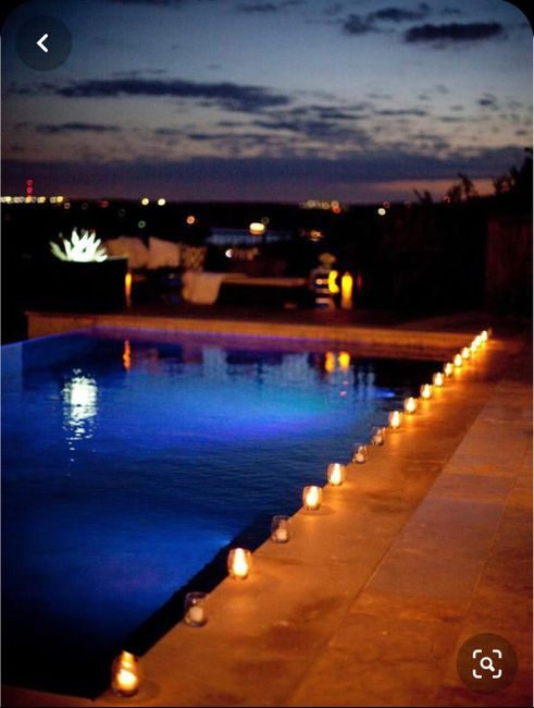 Decoração da piscina no espaço da festa 3