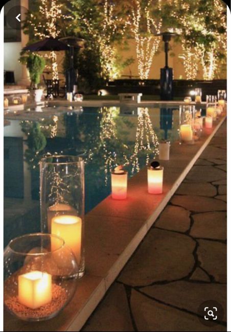 Decoração da piscina no espaço da festa 4