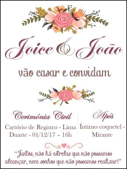  Convite de casamento civil oficial #vemver - 1