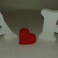 Kit iniciais com coração