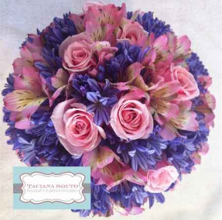 Buquê azul e rosa - 1