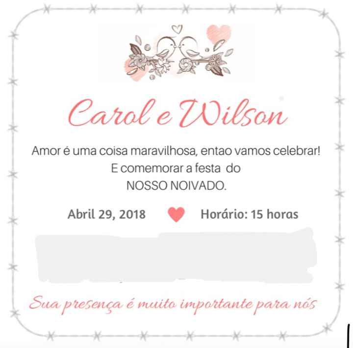 Convite de Noivado - 1