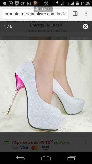 Divida cruel,sapatos de noiva. - 1