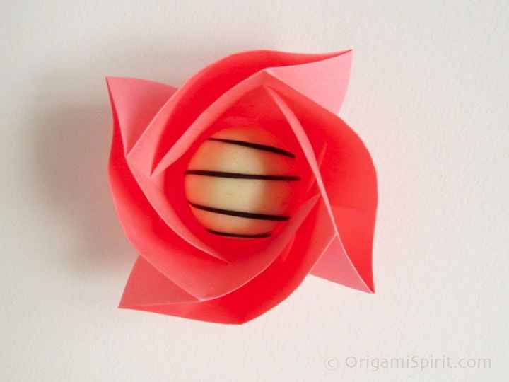 Modelo Origami (caixa rosa)