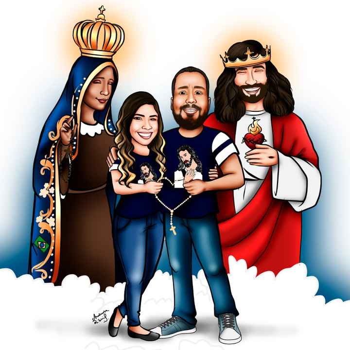 Caricatura para camisa do pré e convite - 1