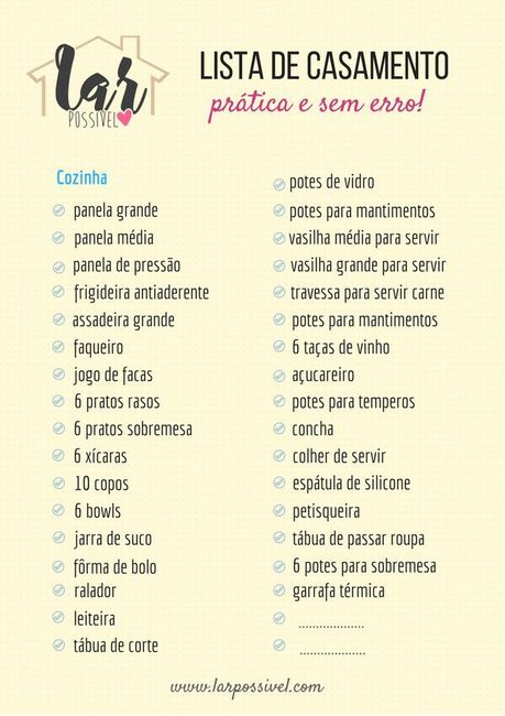 Lista de casa nova - 3