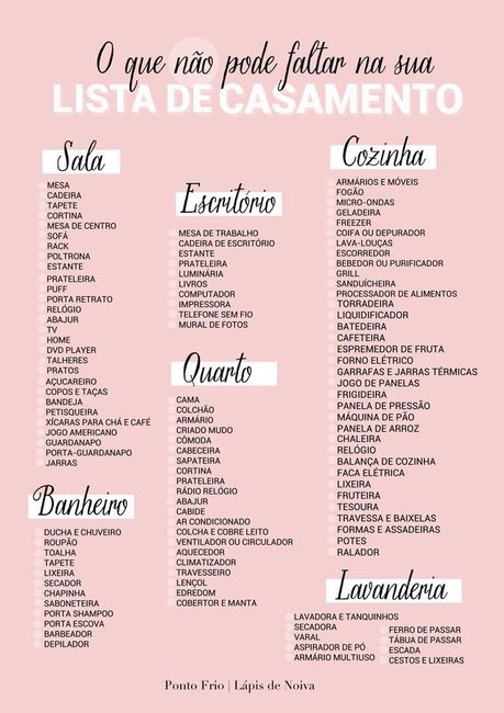 Lista de casa nova - 5