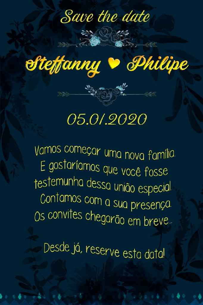 Meu  Save the Date 💕 - 1