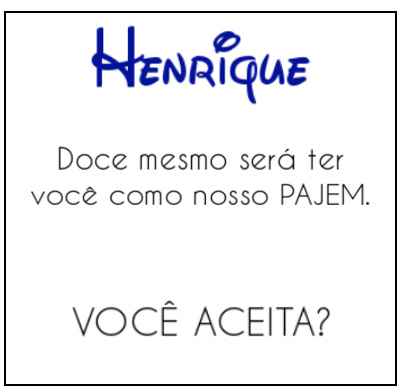 Adesivo que fiz e colei no copo para fazer pedido do Pajem