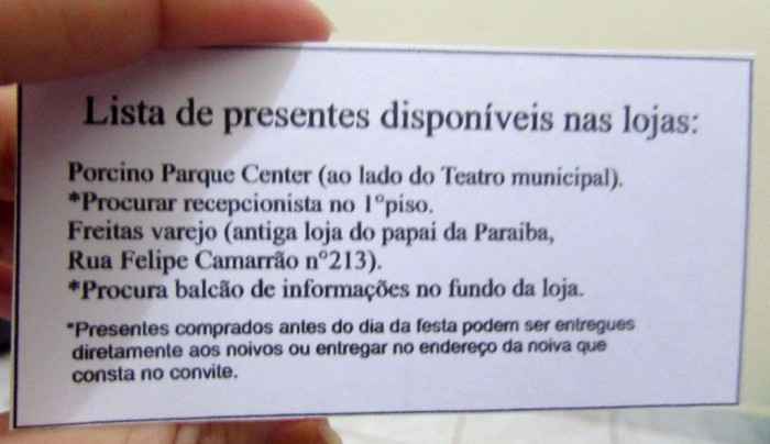 tags de presntes