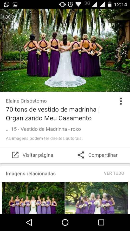 Qual dessas cor seria a cor do vestido das suas madrinhas? - 1