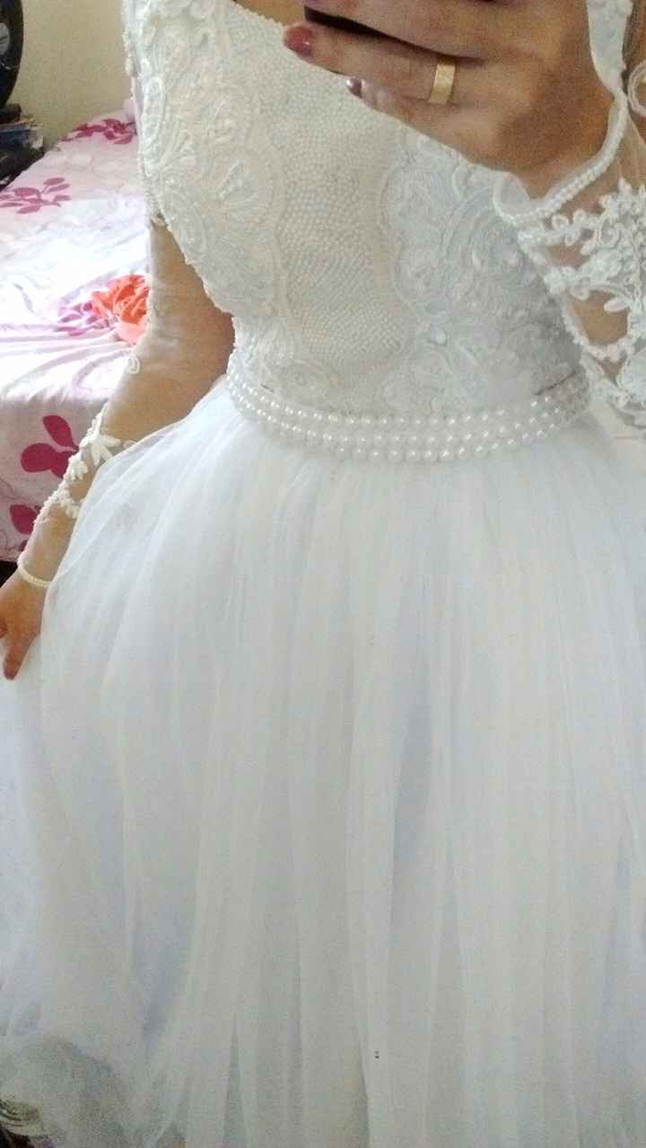 detalhe da saia de tule