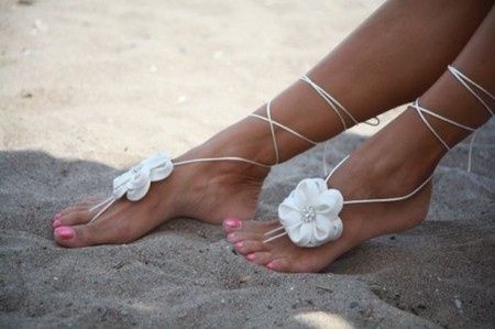 Pé na areia com muito charme!
