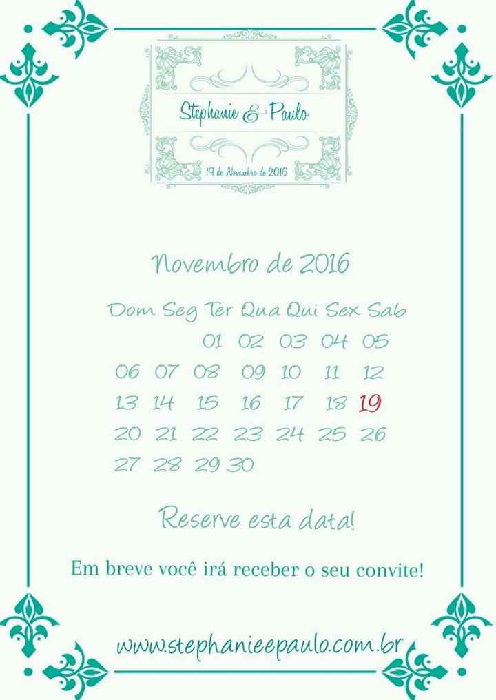 Meu save the date #vemver - 1