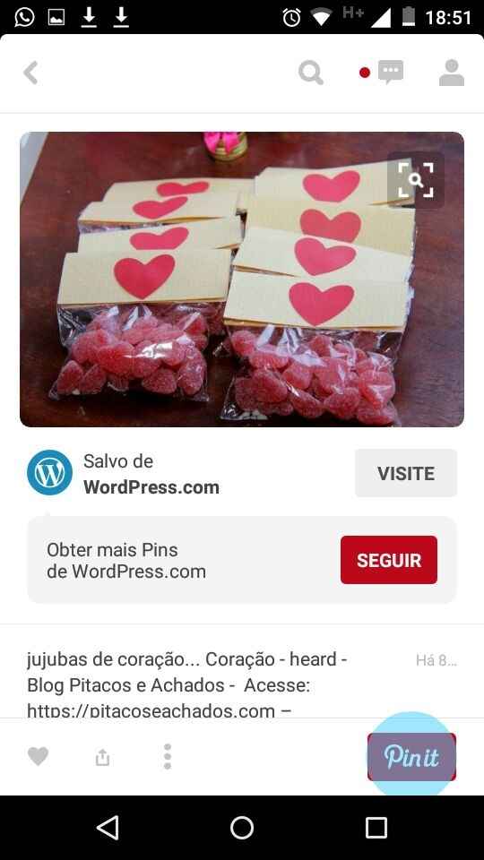 Sugestões de lembrancinhas possíveis - 1