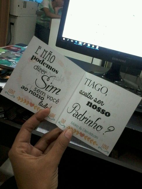 Chegaram os convites dos padrinhos!! - 2