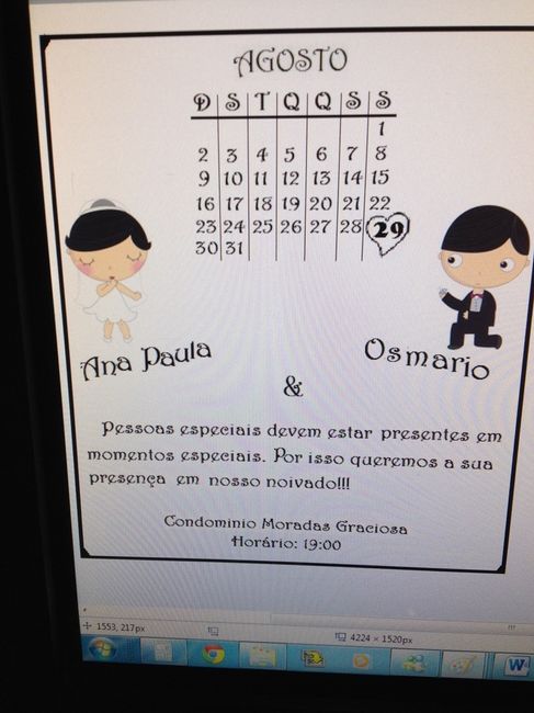 Help convite noivado - 2