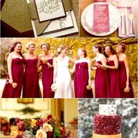 Paleta dourada e marsala