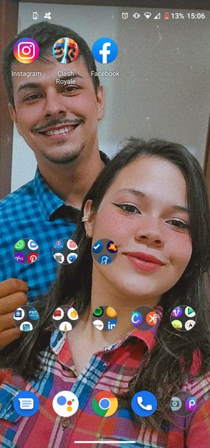 📸 Poste um print de tela do seu celular que tenha como fundo uma foto sua e do seu amor 9