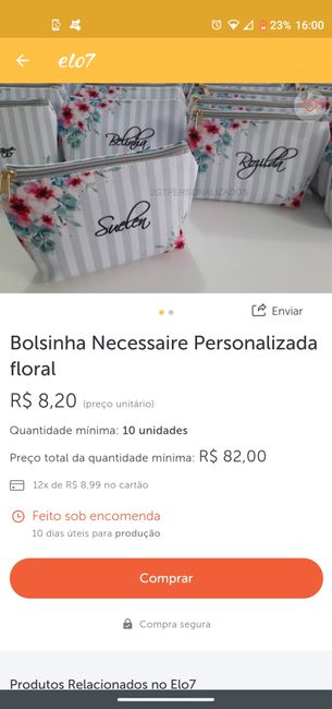 Preciso de inspirações e dicas para adicionar a lembrancinha dos padrinhos e que seja baratinho. help Me! 2