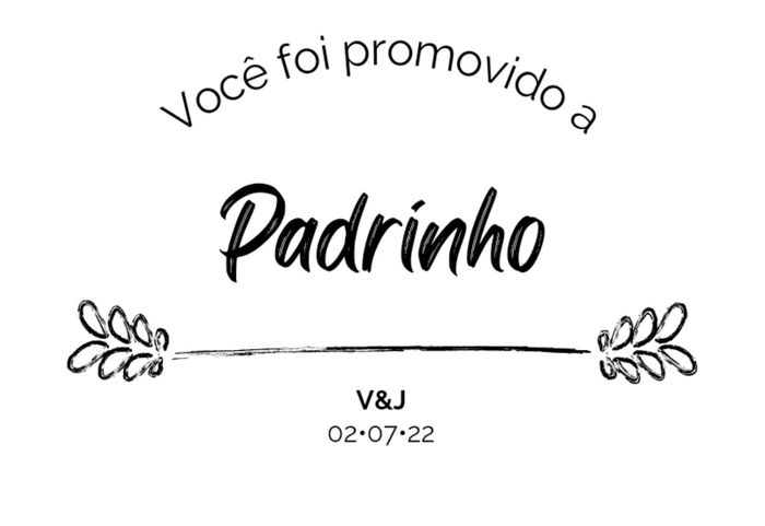 Mimo para os padrinhos 🤵🏻 3