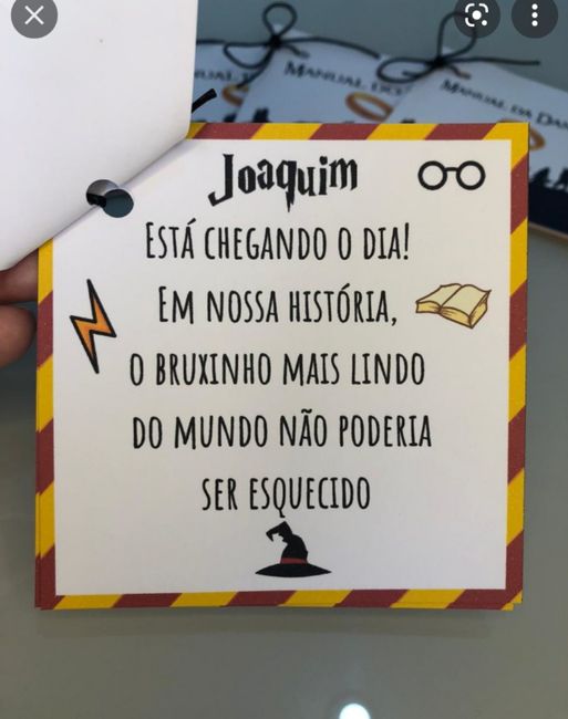 Convite para pagem inspirado em Harry Potter 4