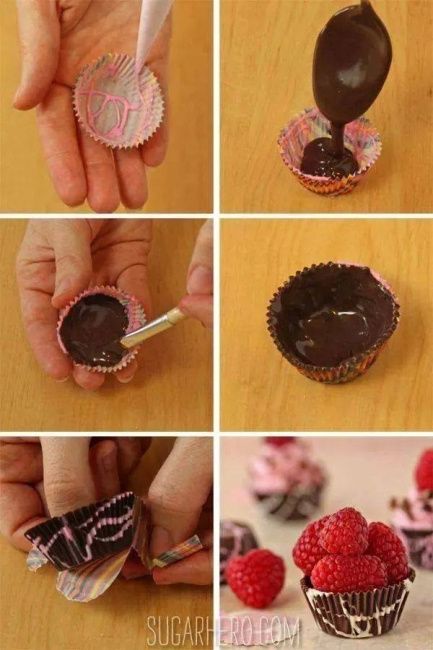 Forminhas de chocolate