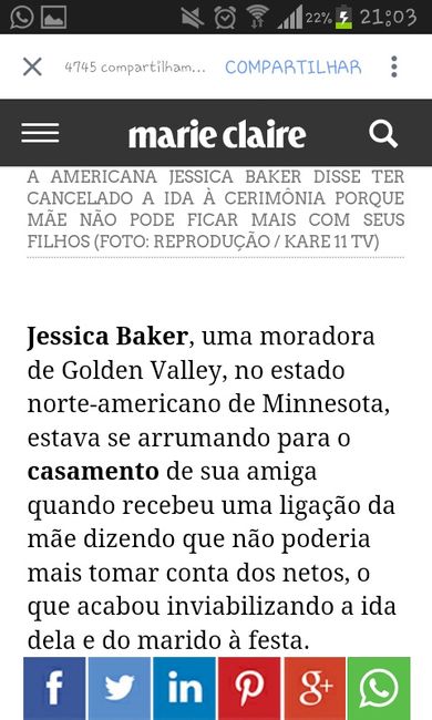 Americana recebe conta após faltar o casamento da amiga. - 3