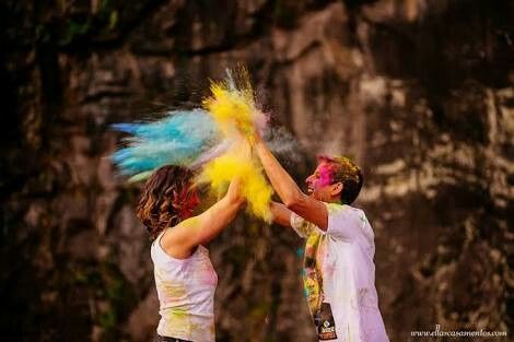 Ensaio  #prewedding com pó colorido - 3
