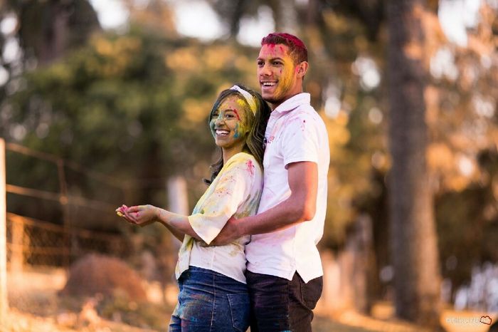 #prewedding com pó colorido amamos - 2