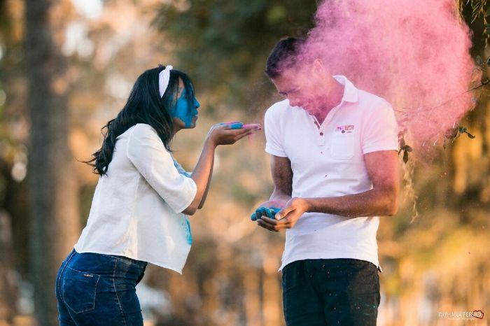 #prewedding com pó colorido amamos - 3