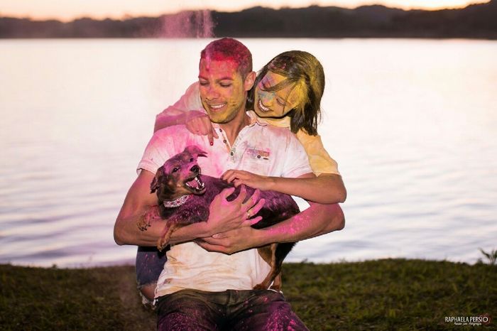 #prewedding com pó colorido amamos - 4