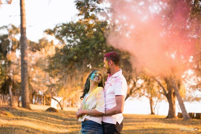 #prewedding com pó colorido amamos - 5