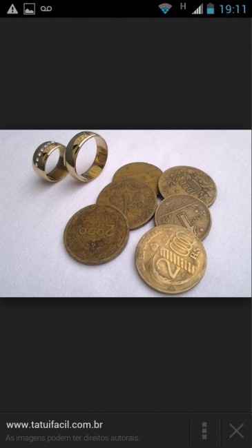 Alianças feitas de moedas - 1