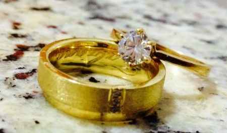 Meu anel de noivado + aliança!!
