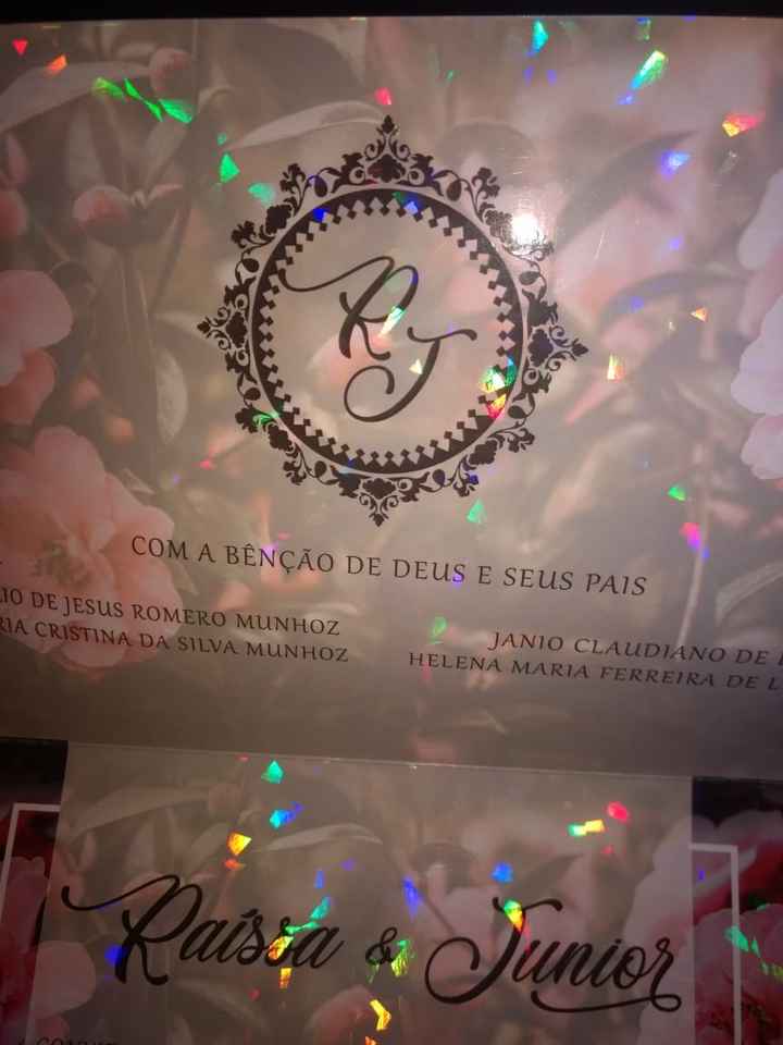 Parte do convite impresso 