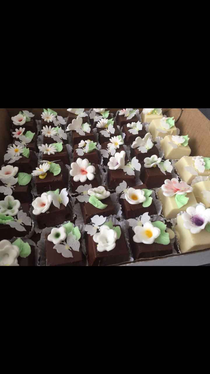 Bombom de chocolate e creme de frutas cristalizadas