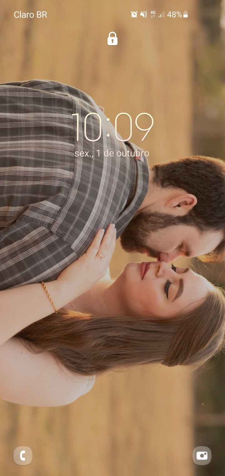📸 Poste um print de tela do seu celular que tenha como fundo uma foto sua e do seu amor - 1